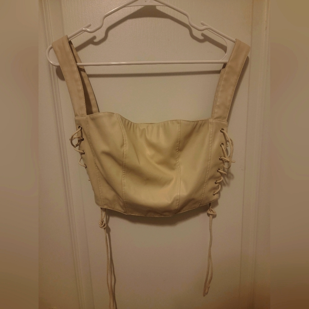Leather Crop Top